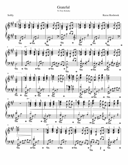 Free Sheet Music Grateful