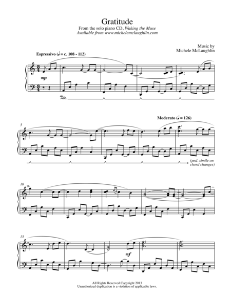 Gratitude Sheet Music