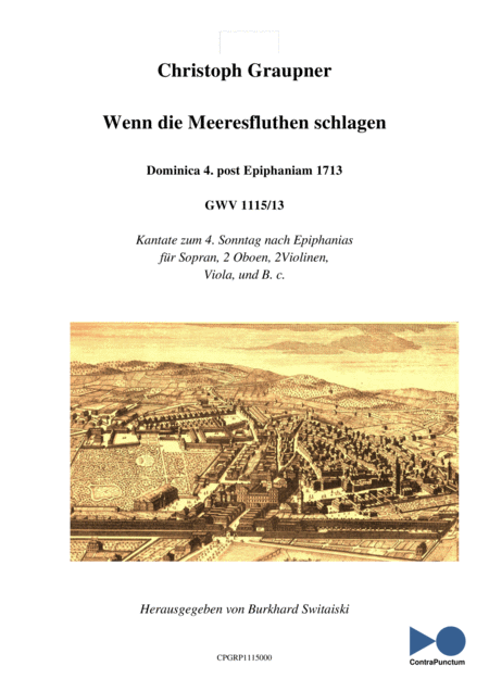 Graupner Christoph Cantata Wenn Die Meeresfluthen Schlagen Gwv 1115 13 Sheet Music