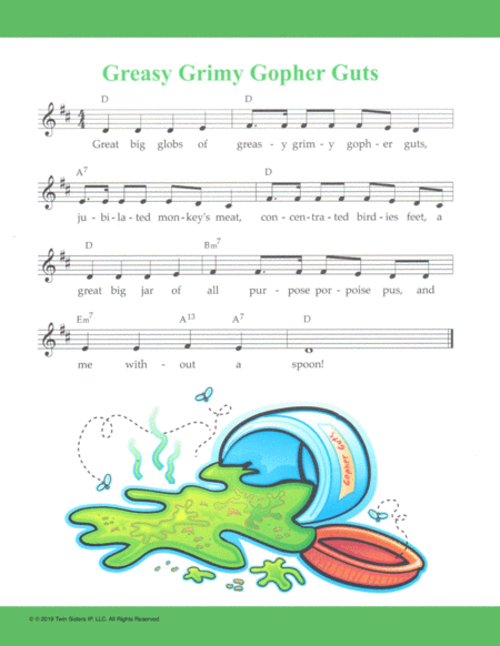 Greasy Grimy Gopher Guts Sheet Music