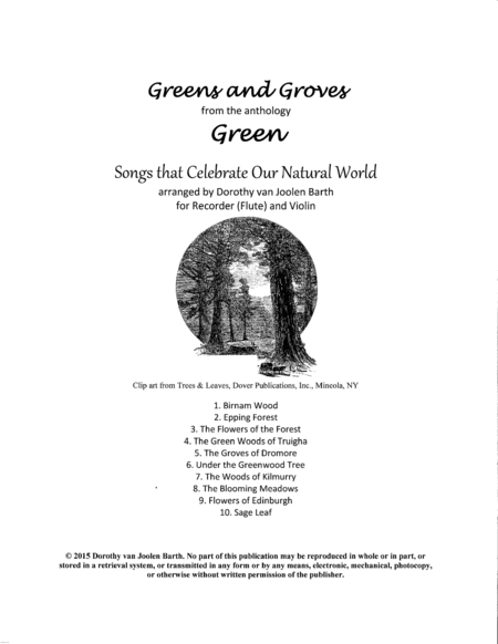 Greens And Groves 10 Duos Sheet Music