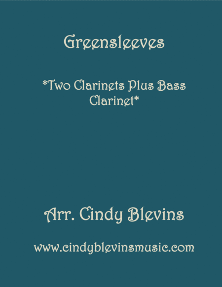 Greensleeves For Two Clarinets And Bass Clarinet Sheet Music