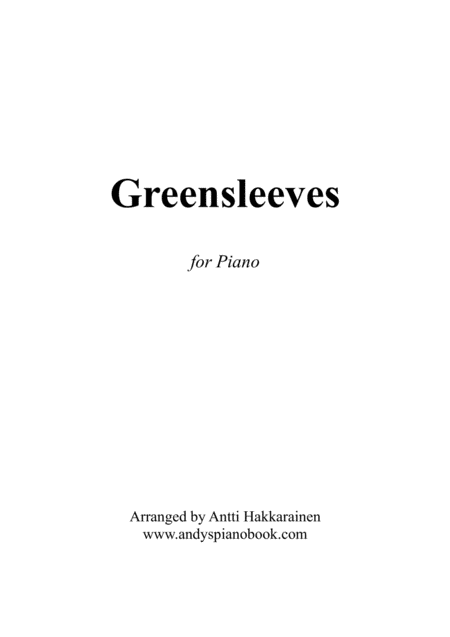 Greensleeves Piano Sheet Music