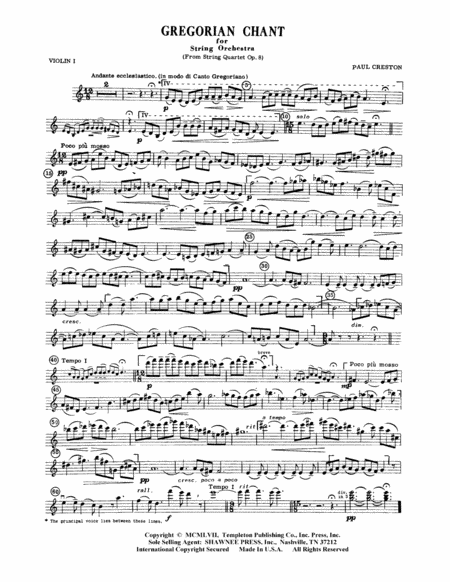 Free Sheet Music Gregorian Chant For String Orchestra Violin 2