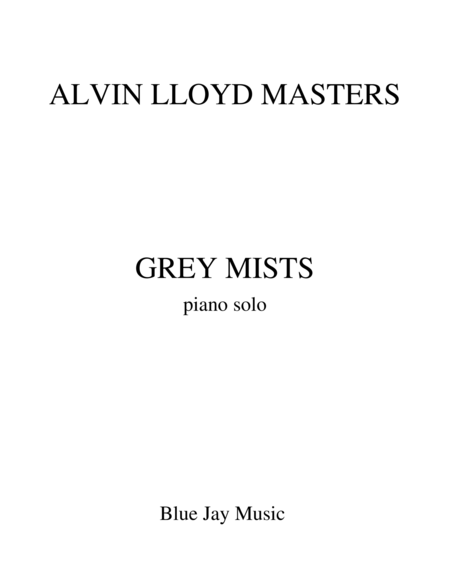Free Sheet Music Grey Mists