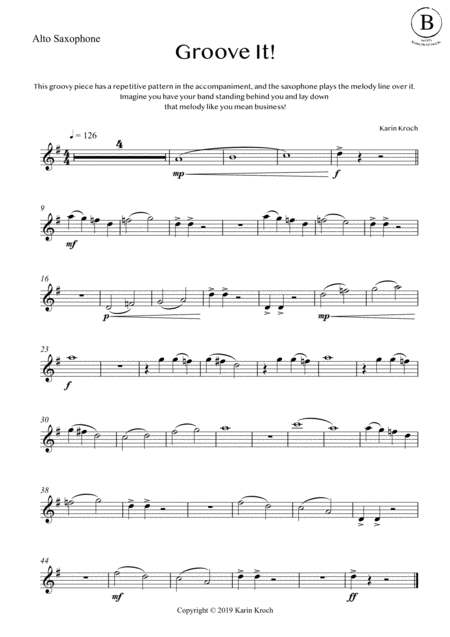 Groove It For Easy Alto Saxophone Sheet Music