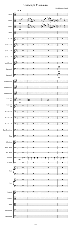 Guadalupe Mountains Sheet Music