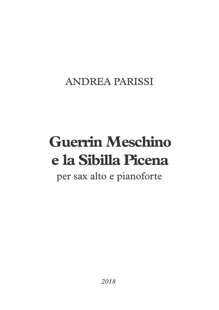 Free Sheet Music Guerrin Meschino E La Sibilla Picena