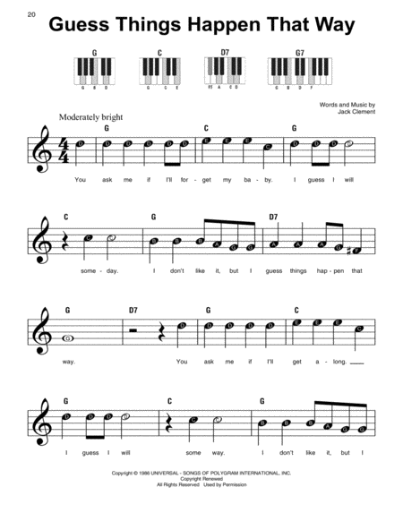 Free Sheet Music Guess Things Happen That Way