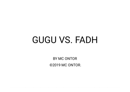 Gugu Vs Fadh By Mc Ontor Sheet Music