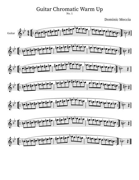 Guitar Chromatic Warm Up Sheet Music