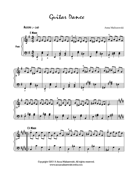 Guitar Dance Sheet Music