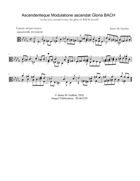 Free Sheet Music Guthrie Canon Per Tonos Quaerendo Invenietis