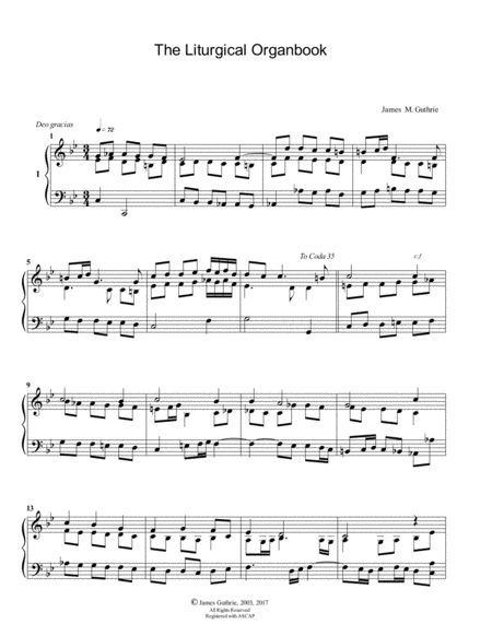 Free Sheet Music Guthrie The Liturgical Organbook