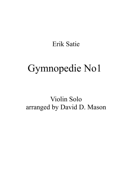 Gymnopedie Sheet Music