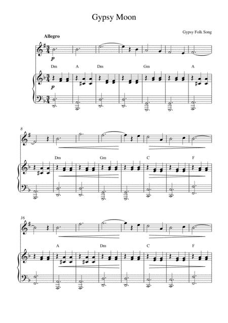 Free Sheet Music Gypsy Moon Soprano Sax Solo And Piano Accompaniment