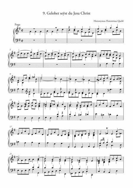 Free Sheet Music H F Quehl Fuga Fuga Gelobet Seist Du Jesu Christ Praised Be You Jesus Christ Organ