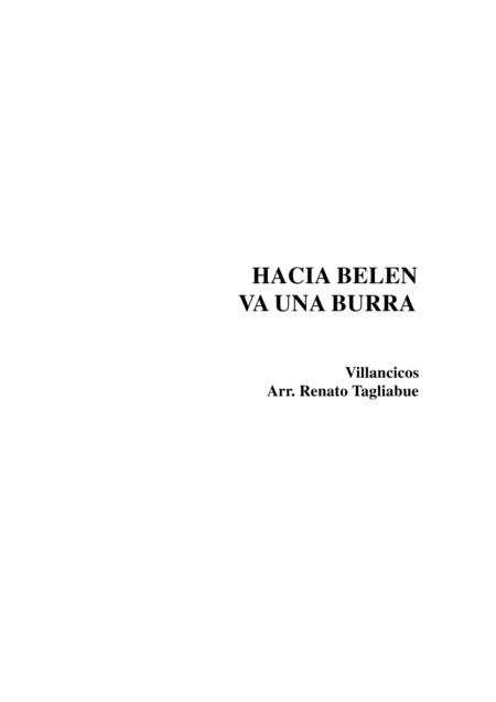 Hacia Belen Va Una Burra For Satb Choir Sheet Music