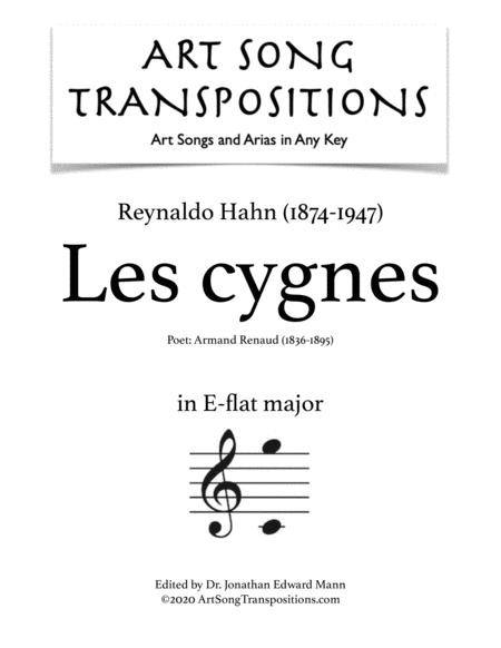 Hahn Les Cygnes Transposed To E Flat Major Sheet Music