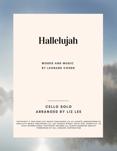 Free Sheet Music Hallelujah Cello Solo