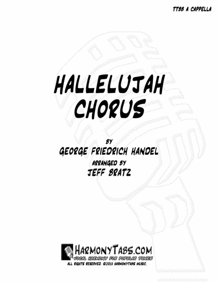 Hallelujah Chorus Abridged Ttbb A Cappella Sheet Music