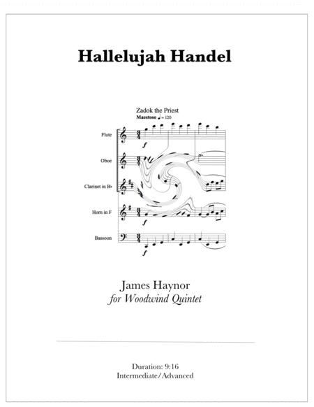 Free Sheet Music Hallelujah Handel For Woodwind Quintet