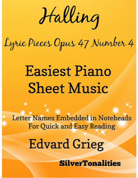 Halling Lyric Pieces Opus 47 Number 4 Easiest Piano Sheet Music Sheet Music