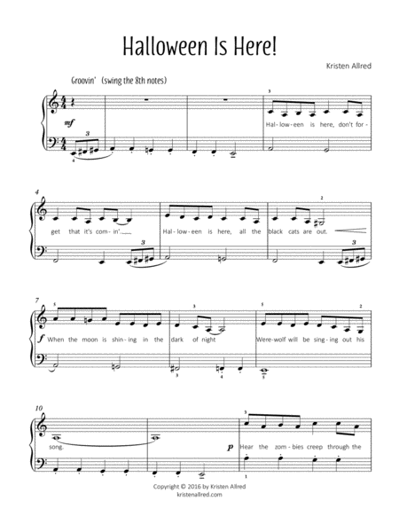 Halloween Is Here Sheet Music