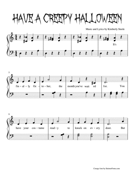 Halloween Music Have A Creepy Halloween Sheet Music