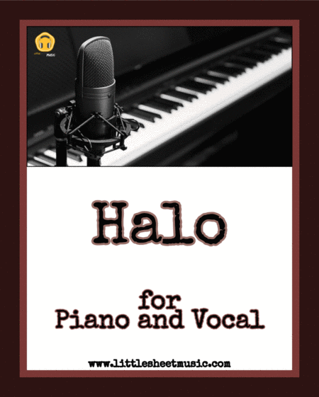 Halo Piano Vocal Sheet Music