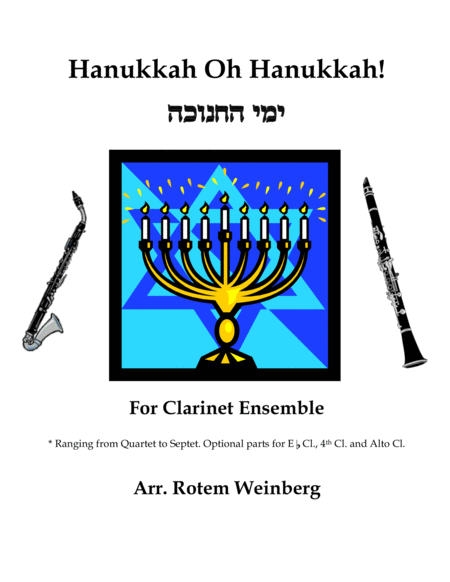 Free Sheet Music Hanukkah Oh Hanukkah Clarinets