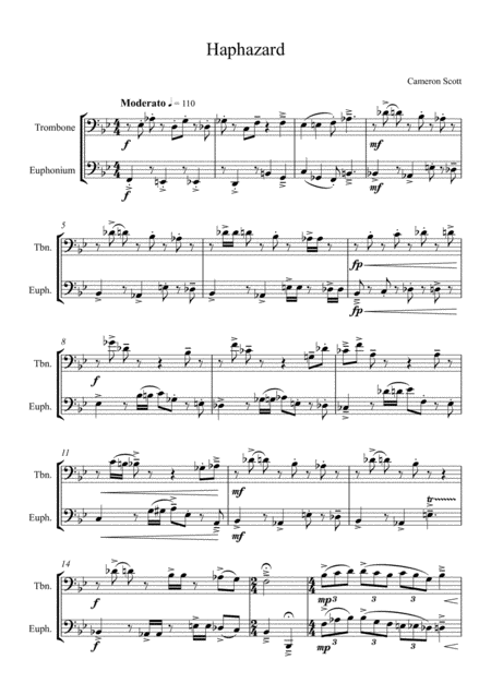 Haphazard Low Brass Duet Sheet Music