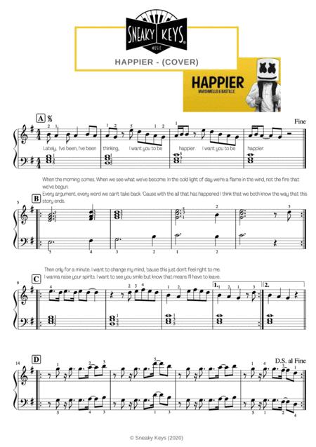 Happier Cover Sheet Music