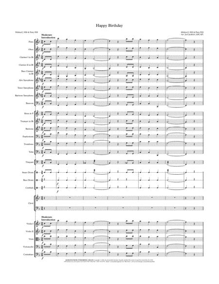 Happy Birthday Band Orchestra Chorus Sheet Music