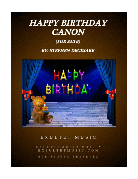 Happy Birthday Canon For Satb Sheet Music