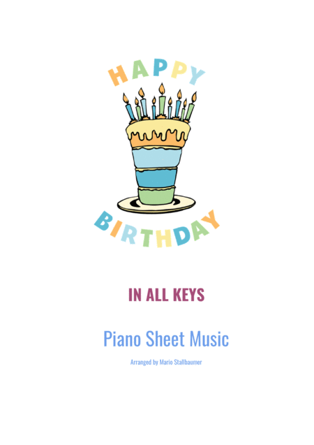Free Sheet Music Happy Birthday In All Keys