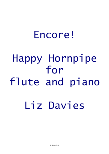 Free Sheet Music Happy Hornpipe