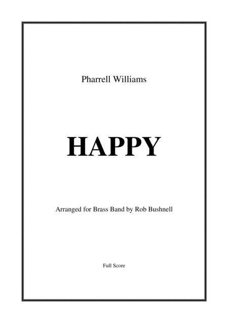 Happy Pharrell Williams Brass Band March Card Sized Sheet Music