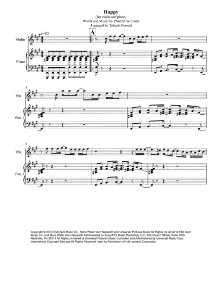 Free Sheet Music Happy Violin Piano