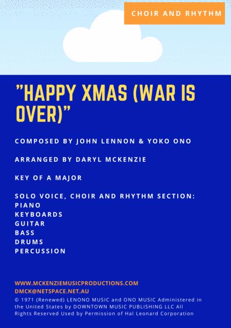 Happy Xmas War Is Over Solo Voice Choir And Rhythm Section Key Of A Sheet Music