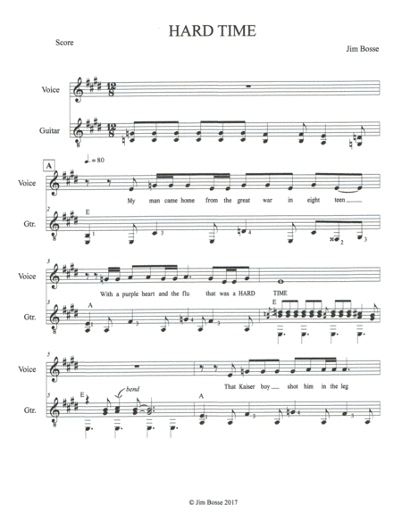 Hard Time Sheet Music