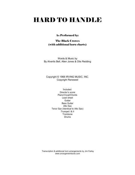 Hard To Handle Arranged For 7 10 Piece Horn Band Sheet Music