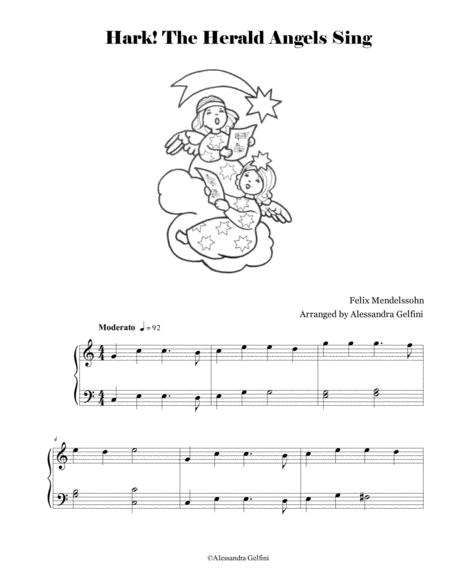 Hark The Herald Angels Sing Easy Piano Solo Sheet Music