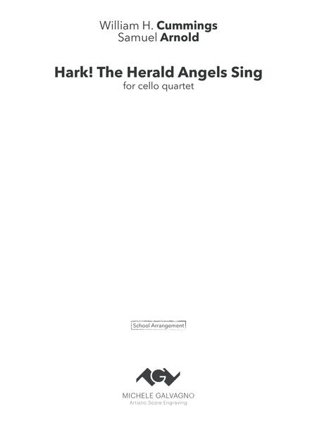 Free Sheet Music Hark The Herald Angels Sing For Cello Quartet