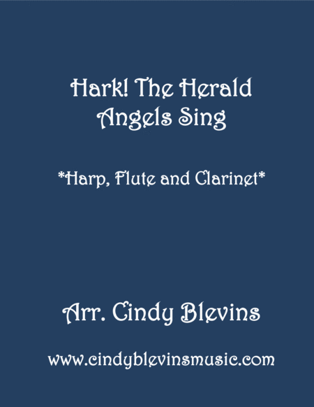 Free Sheet Music Hark The Herald Angels Sing For Harp Flute And Clarinet
