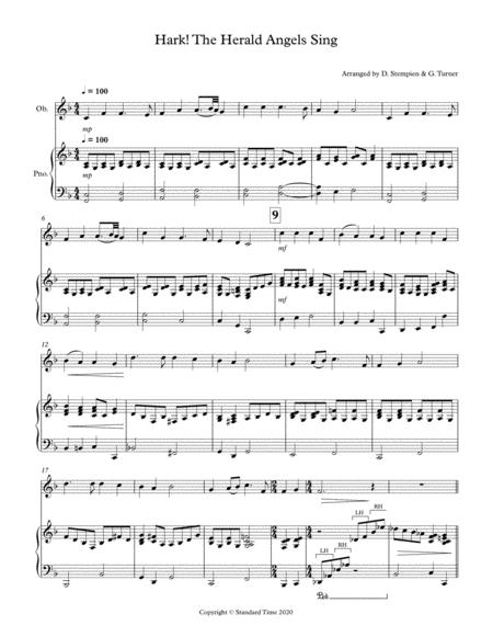 Hark The Herald Angels Sing For Oboe Solo With Piano Accompaniment New Sheet Music