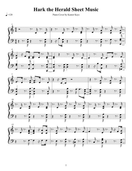 Hark The Herald Easy Piano Sheet Music