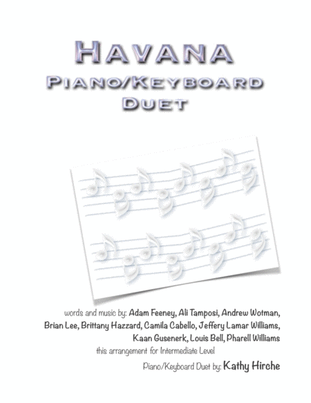 Havana Piano Keyboard Duet Sheet Music