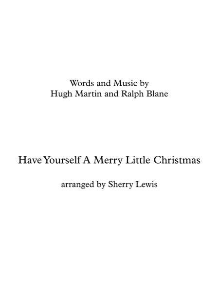 Have Yourself A Merry Little Christmas Brass Quartet For Brass Quartet Sheet Music