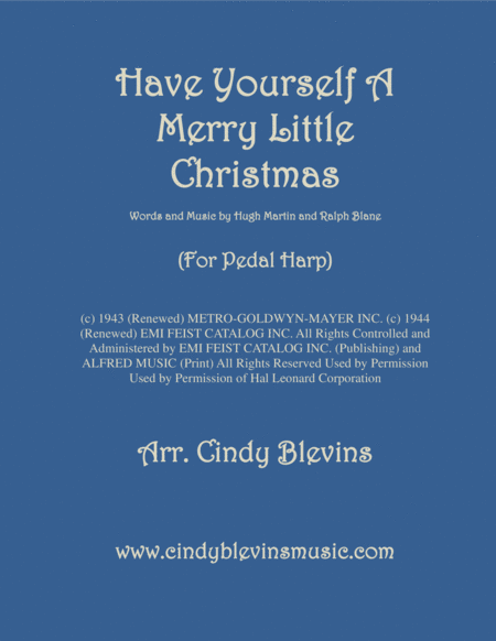 Have Yourself A Merry Little Christmas From Meet Me In St Louis Arranged For Pedal Harp Sheet Music